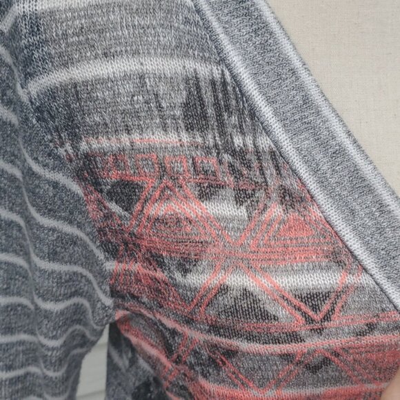 Vanity 3/4 Sleeve Striped Lightweight Open Front Cardigan | Shrug Cardigan - Picture 6 of 12